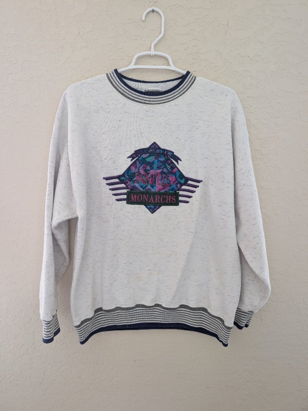 Vintage 90s Imagewear Monarchs Butterfly Crew Neck Sweater Size L Paper Tag USA